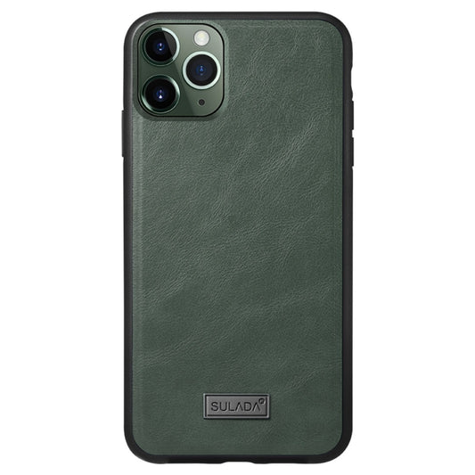 For iPhone 11 SULADA Shockproof TPU + Handmade Leather Protective Case(Green) - iPhone 11 Cases by SULADA | Online Shopping UK | buy2fix