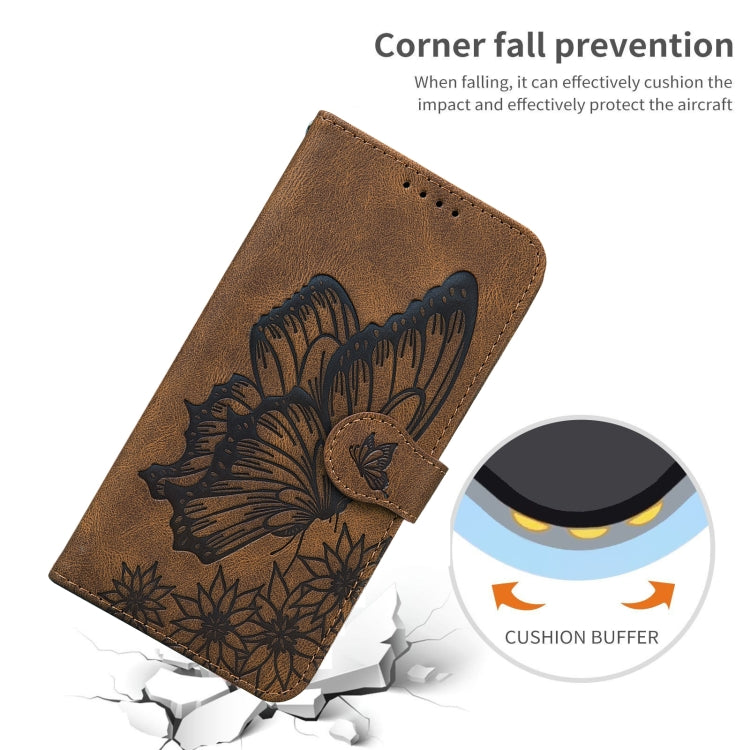 For iPhone 13 Pro Retro Skin Feel Butterflies Embossing Horizontal Flip Leather Case with Holder & Card Slots & Wallet (Brown) - iPhone 13 Pro Cases by buy2fix | Online Shopping UK | buy2fix