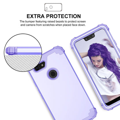 For Google Pixel 3 XL 3 in 1 Shockproof PC + Silicone Protective Case(Purple) - Google Cases by buy2fix | Online Shopping UK | buy2fix