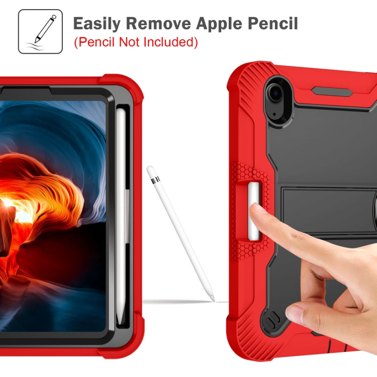 For iPad mini 6 Silicone + PC Shockproof Protective Tablet Case with Holder(Red + Black) - iPad mini 6 Cases by buy2fix | Online Shopping UK | buy2fix