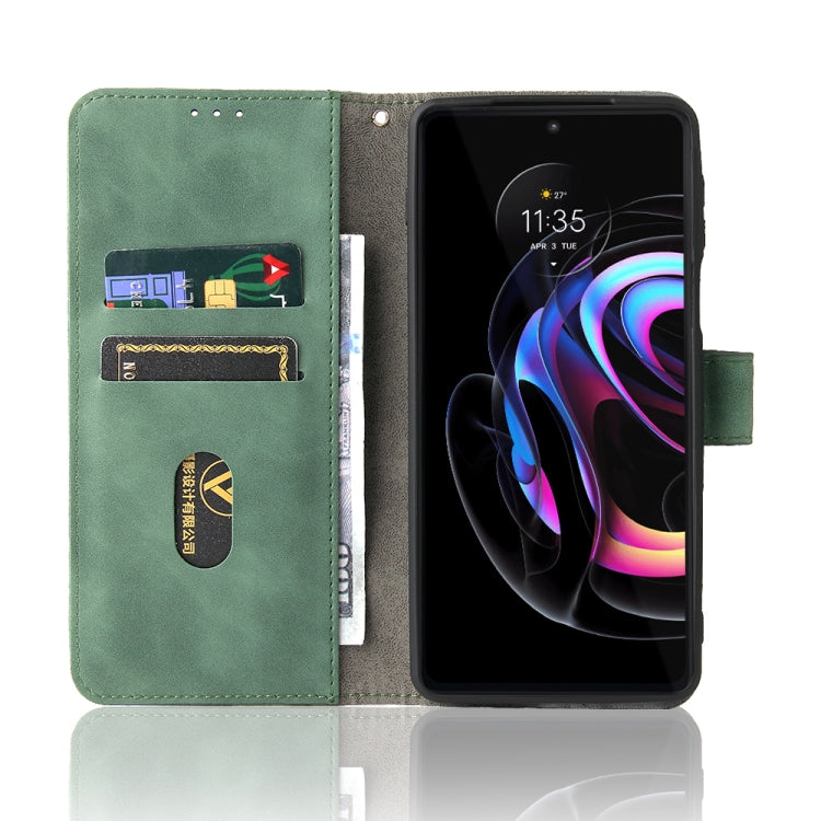 Solid Color Skin Feel Magnetic Buckle Horizontal Flip Calf Texture PU Leather Case with Holder & Card Slots & Wallet For Motorola Moto Edge 20 Pro(Green) - Motorola Cases by buy2fix | Online Shopping UK | buy2fix