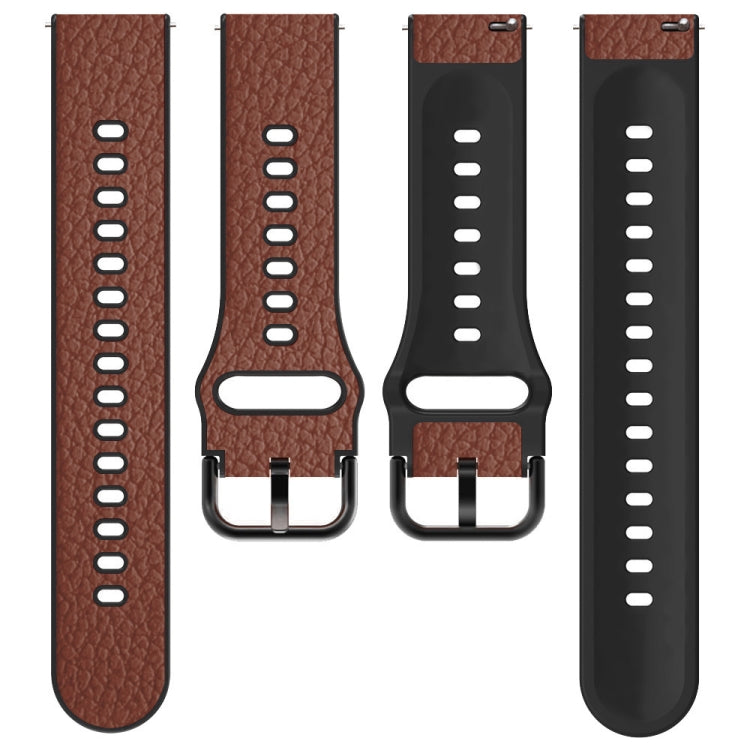 20mm Two-layer Cowhide Leather Watch Band(Brown) - Watch Bands by buy2fix | Online Shopping UK | buy2fix