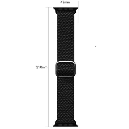 Adjustable Rhombic Texture Elastic Watch Band For Apple Watch Ultra 49mm&Watch Ultra 2 49mm / Series 9&8&7 45mm / SE 3&SE 2&6&SE&5&4 44mm / 3&2&1 42mm(Pink) - Watch Bands by buy2fix | Online Shopping UK | buy2fix