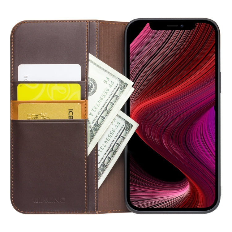 For iPhone 13 mini QIALINO Business Horizontal Flip Leather Case with Holder & Card Slots & Wallet (Brown) - iPhone 13 mini Cases by QIALINO | Online Shopping UK | buy2fix
