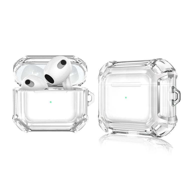 Anti-drop Transparent PC Two-color Earphone Protective Case with Hanging Loop for AirPods 3(Transparent) - For AirPods 3 by buy2fix | Online Shopping UK | buy2fix