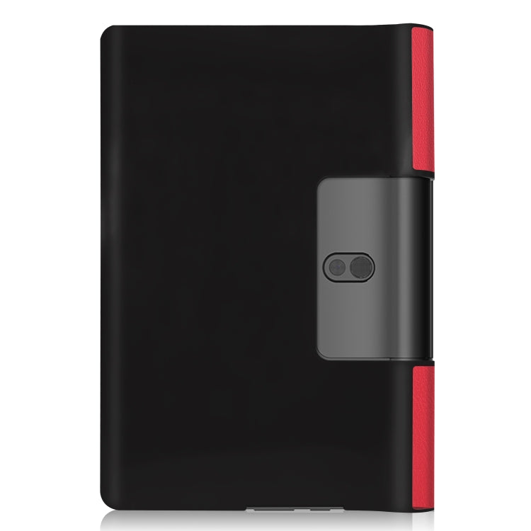 For Lenovo Yoga Smart Tab Custer Texture Horizontal Flip Leather Case with Two-folding Holder(Red) - Lenovo by buy2fix | Online Shopping UK | buy2fix