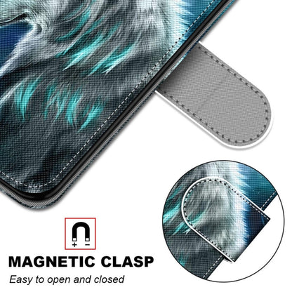 For Huawei P50 Coloured Drawing Cross Texture Horizontal Flip PU Leather Case with Holder & Card Slots & Wallet & Lanyard(Pensive Wolf) - Huawei Cases by buy2fix | Online Shopping UK | buy2fix