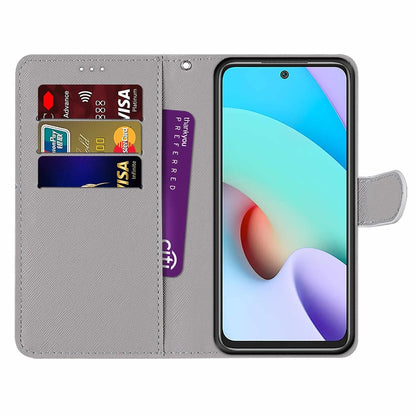 For Xiaomi Redmi 10 Coloured Drawing Cross Texture Horizontal Flip PU Leather Case with Holder & Card Slots & Wallet & Lanyard(Gradient Colorful Flower) - Xiaomi Cases by buy2fix | Online Shopping UK | buy2fix