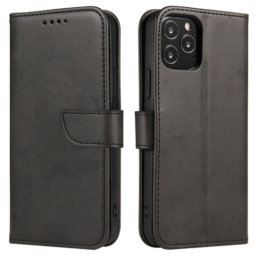 For iPhone 12 / 12 Pro Calf Texture Buckle Horizontal Flip Leather Case with Holder & Card Slots & Wallet(Black) - iPhone 12 / 12 Pro Cases by buy2fix | Online Shopping UK | buy2fix