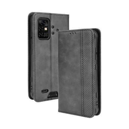 For UMIDIGI Bison Pro Magnetic Buckle Retro Pattern Horizontal Flip Leather Case with Holder & Card Slot & Wallet(Black) - More Brand by buy2fix | Online Shopping UK | buy2fix