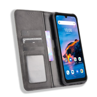 For UMIDIGI Bison Pro Magnetic Buckle Retro Pattern Horizontal Flip Leather Case with Holder & Card Slot & Wallet(Black) - More Brand by buy2fix | Online Shopping UK | buy2fix