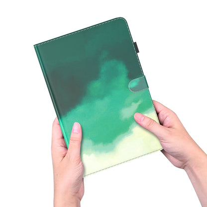 Watercolor Pattern Skin Feel Magnetic Horizontal Flip PU Leather Case with Holder & Card Slots & Photo Frame & Sleep / Wake-up Function For iPad mini 5 / 4 / 3 / 2 / 1(Cyan Green) - iPad mini (2019) / mini 5 Cases by buy2fix | Online Shopping UK | buy2fix