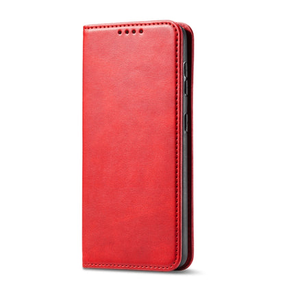 For LG G8 ThinQ Calf Texture Magnetic Horizontal Flip Leather Case with Holder & Card Slots & Wallet(Red) - LG by buy2fix | Online Shopping UK | buy2fix