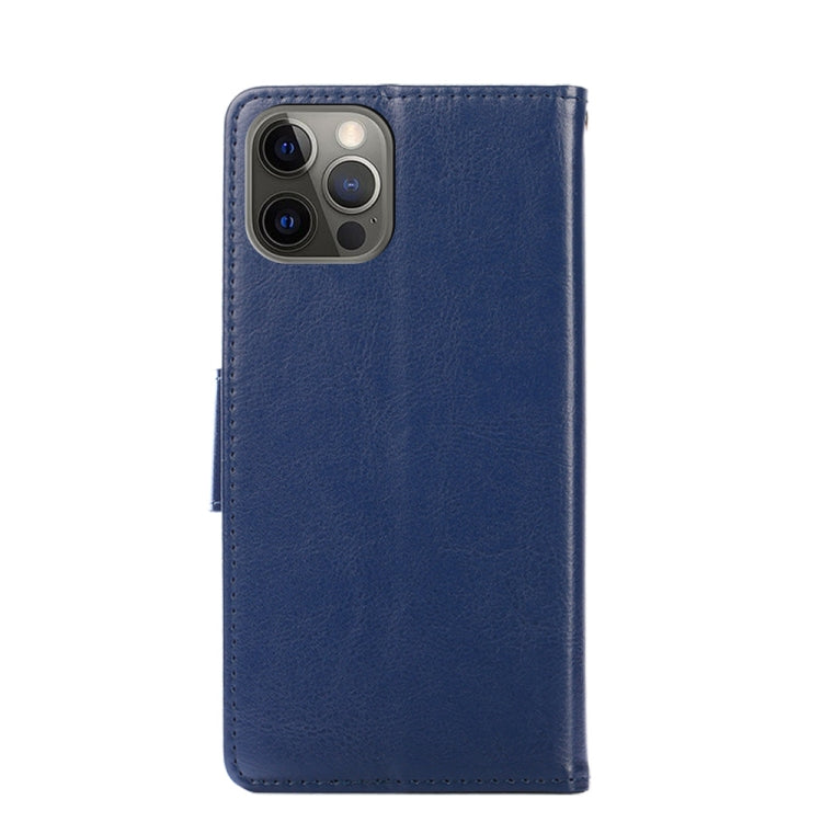 For iPhone 12 / 12 Pro Crystal Texture Horizontal Flip Leather Case with Holder & Card Slots & Wallet(Royal Blue) - iPhone 12 / 12 Pro Cases by buy2fix | Online Shopping UK | buy2fix