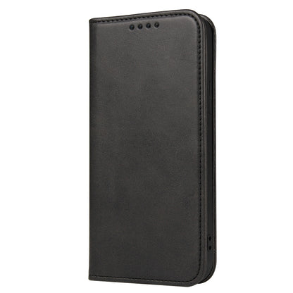 For iPhone 12 / 12 Pro Calf Texture Magnetic Horizontal Flip Leather Case with Holder & Card Slots & Wallet(Black) - iPhone 12 / 12 Pro Cases by buy2fix | Online Shopping UK | buy2fix