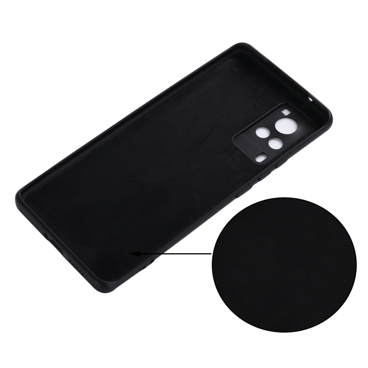 For vivo X60 Pro 5G Foreign Version Solid Color Liquid Silicone Shockproof Full Coverage Protective Case(Black) - vivo Cases by buy2fix | Online Shopping UK | buy2fix