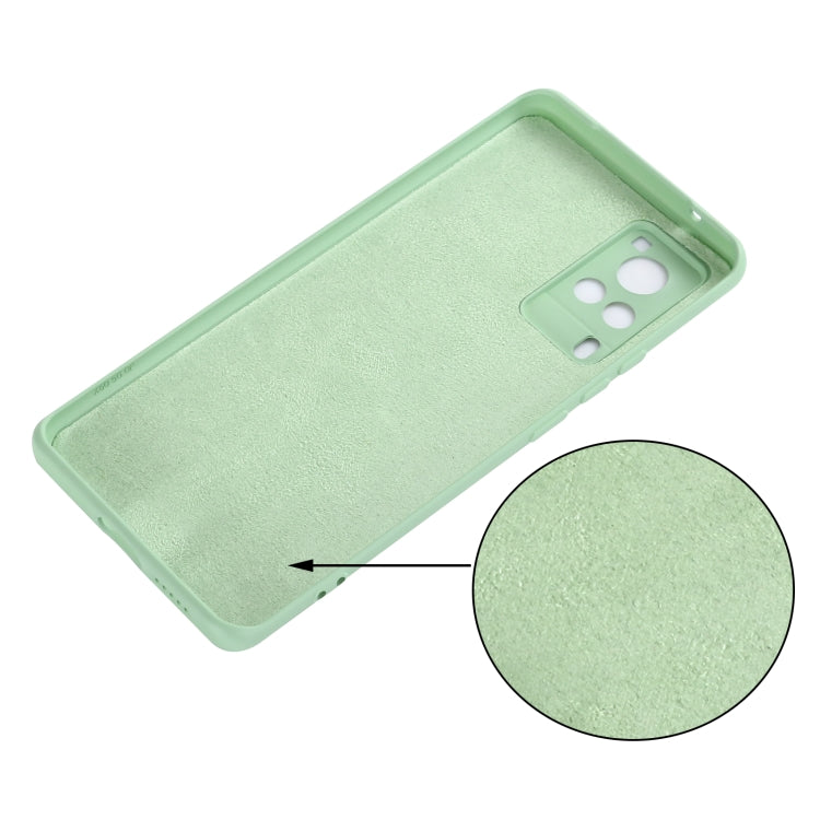 For vivo X60 Pro 5G Foreign Version Solid Color Liquid Silicone Shockproof Full Coverage Protective Case(Green) - vivo Cases by buy2fix | Online Shopping UK | buy2fix