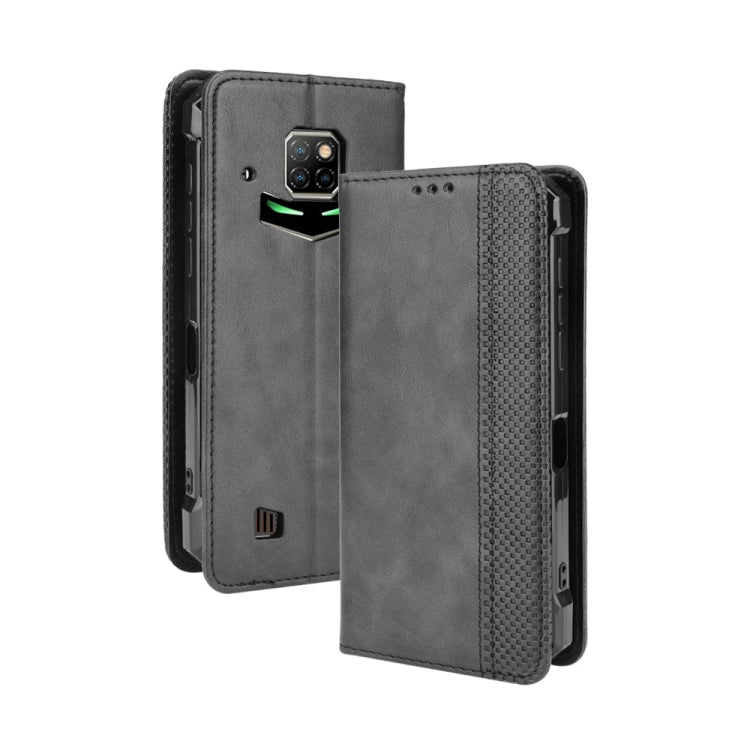 For Doogee S88 Plus / S88 Pro Magnetic Buckle Retro Crazy Horse Texture Horizontal Flip Leather Case with Holder & Card Slots & Photo Frame(Black) - More Brand by buy2fix | Online Shopping UK | buy2fix