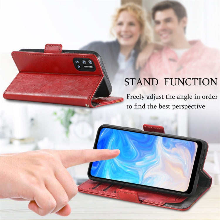 For Doogee N40 Pro CaseNeo Splicing Dual Magnetic Buckle Leather Case with Holder & Card Slots & Wallet(Red) - More Brand by buy2fix | Online Shopping UK | buy2fix