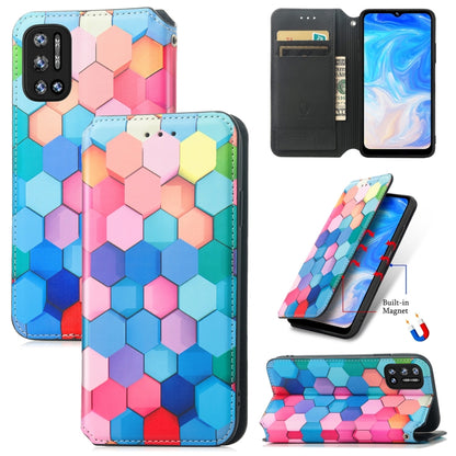 For Doogee N40 Pro CaseNeo Colorful Magnetic Leather Case with Holder & Card Slot & Wallet(Colorful Cube) - More Brand by buy2fix | Online Shopping UK | buy2fix