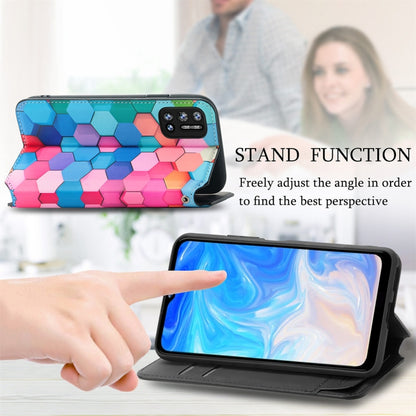 For Doogee N40 Pro CaseNeo Colorful Magnetic Leather Case with Holder & Card Slot & Wallet(Colorful Cube) - More Brand by buy2fix | Online Shopping UK | buy2fix