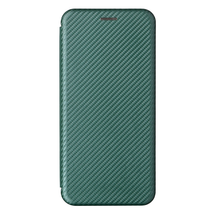 For Blackview Oscal C20 Carbon Fiber Texture Horizontal Flip Leather Phone Case with Card Slot(Green) - More Brand by buy2fix | Online Shopping UK | buy2fix