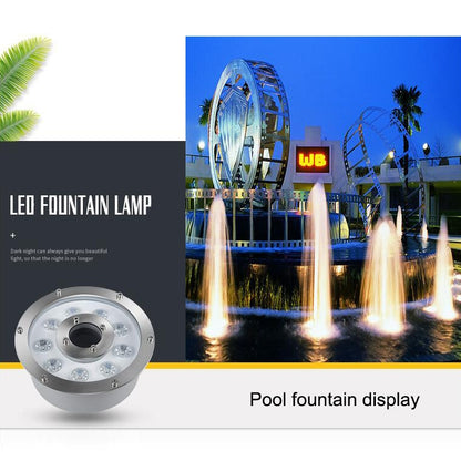 9W Landscape Ring LED Aluminum Alloy Underwater Fountain Light(Warm Light) - Underwater Lights by buy2fix | Online Shopping UK | buy2fix