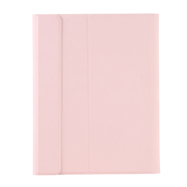 A102B-A Lambskin Texture Square Keycap Bluetooth Keyboard Leather Case with Touch Control For iPad Pro 10.5 inch / 10.2 2021 & 2020 & 2019 / Air 3(Pink) - Universal by buy2fix | Online Shopping UK | buy2fix