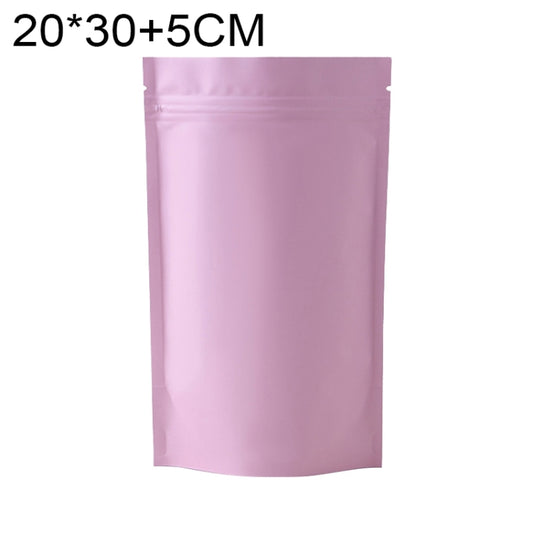 100 PCS/Set Matte Aluminum Foil Snack Stand-up Pouch, Size:20x30+5cm(Pink) - Preservation Supplies by buy2fix | Online Shopping UK | buy2fix