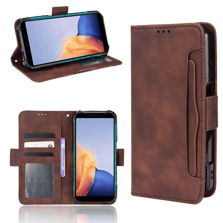 For Ulefone Armor X9 Skin Feel Calf Pattern Leather Phone Case(Brown) - Ulefone Cases by buy2fix | Online Shopping UK | buy2fix