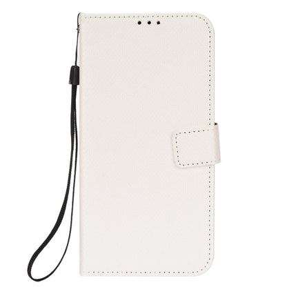 For Ulefone Note 6/ Note 6P Diamond Texture Leather Phone Case(White) - Ulefone Cases by buy2fix | Online Shopping UK | buy2fix