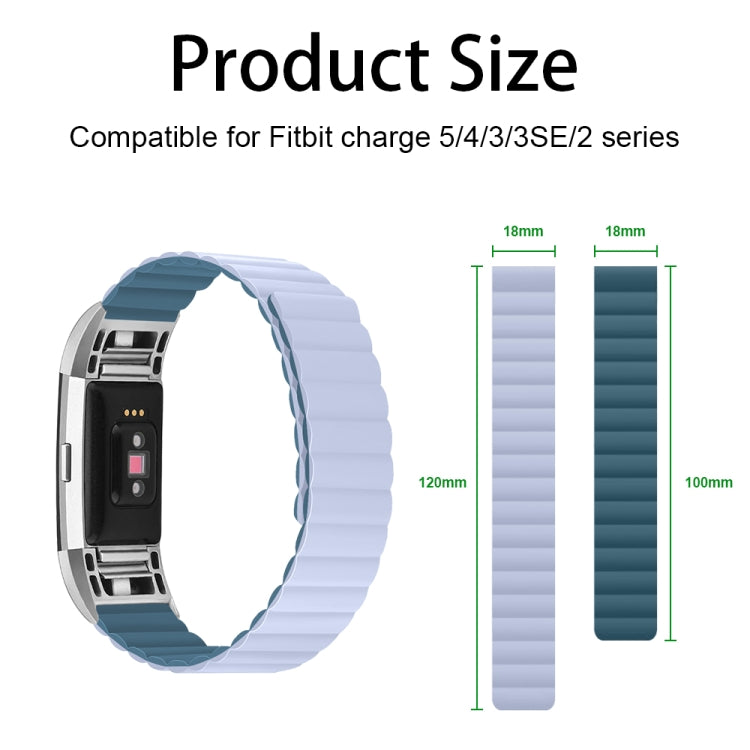 For Fitbit Charge 3 / 4 Silicone Magnetic Watch Band(Army Green) - Watch Bands by buy2fix | Online Shopping UK | buy2fix
