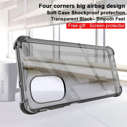 For Motorola Moto G51 5G imak Airbag TPU Case with Screen Protector(Transparent Black) - Motorola Cases by imak | Online Shopping UK | buy2fix