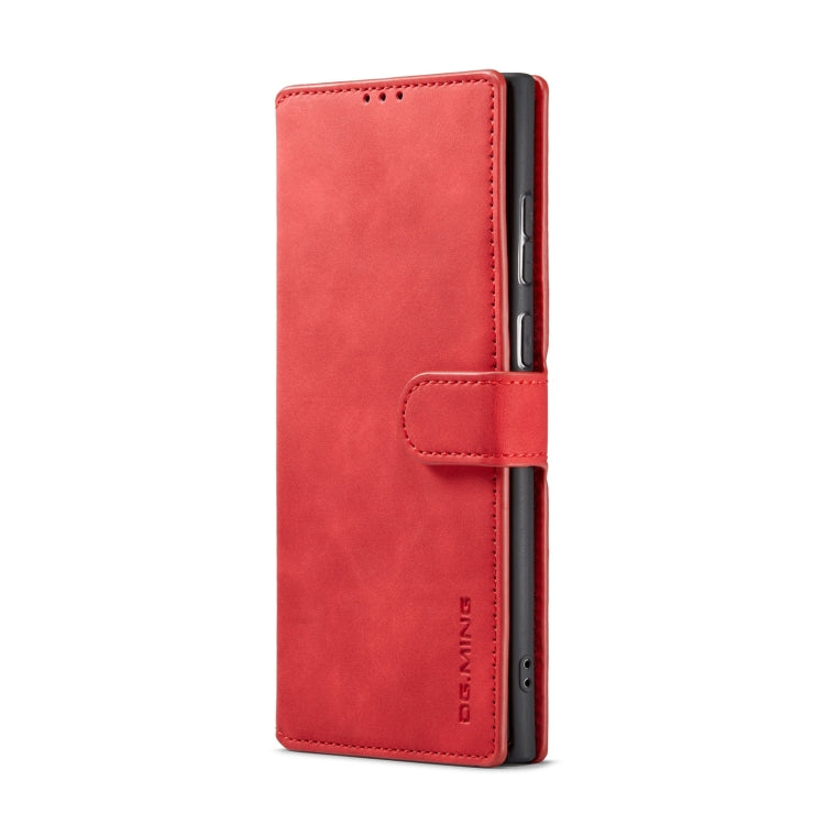 For Samsung Galaxy S22 Ultra DG.MING Retro Oil Side Horizontal Flip Leather Case with Holder & Card Slots & Wallet(Red) - Galaxy S22 Ultra 5G Cases by DG.MING | Online Shopping UK | buy2fix