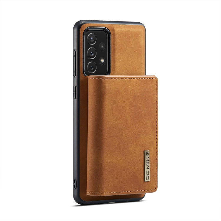 For Samsung Galaxy A73 5G DG.MING M1 Series 3-Fold Multi Card Wallet  Phone Case(Brown) - Galaxy Phone Cases by DG.MING | Online Shopping UK | buy2fix