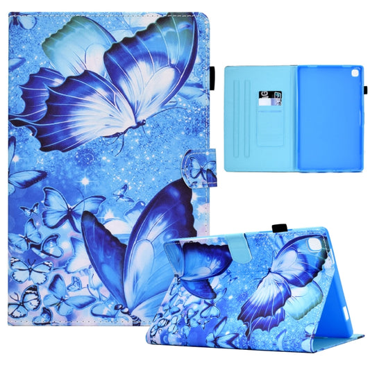 For Samsung Galaxy Tab A 10.1 2019 T510 Sewing Pen Slot Leather Tablet Case(Butterflies) - Tab A 10.1 (2019) T510 / T515 by buy2fix | Online Shopping UK | buy2fix