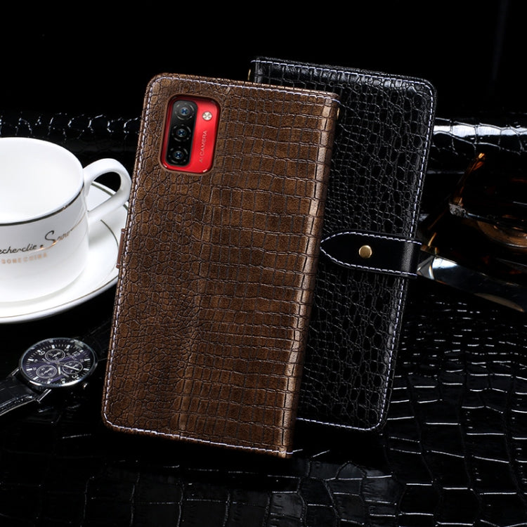 For Ulefone Note 12P idewei Crocodile Texture Horizontal Flip Phone Leather Phone Case(Black) - Ulefone Cases by idewei | Online Shopping UK | buy2fix