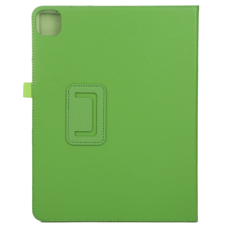 For iPad Air 13 2024 / iPad Pro 12.9 2022 / 2021 / 2020 / 2018 Litchi Texture Solid Color Leather Tablet Case(Green) - iPad Pro 12.9 (2022/2021) Cases by buy2fix | Online Shopping UK | buy2fix