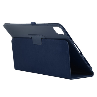 For iPad Air 13 2024 / iPad Pro 12.9 2022 / 2021 / 2020 / 2018 Litchi Texture Solid Color Leather Tablet Case(Dark Blue) - iPad Pro 12.9 (2022/2021) Cases by buy2fix | Online Shopping UK | buy2fix