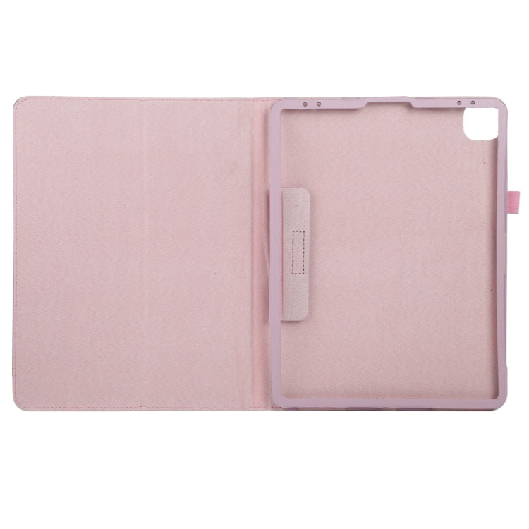 For iPad Air 13 2024 / iPad Pro 12.9 2022 / 2021 / 2020 / 2018 Litchi Texture Solid Color Leather Tablet Case(Pink) - iPad Pro 12.9 (2022/2021) Cases by buy2fix | Online Shopping UK | buy2fix