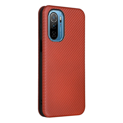 For Ulefone Note 13P Carbon Fiber Texture Horizontal Flip PU Phone Case(Brown) - Ulefone Cases by buy2fix | Online Shopping UK | buy2fix