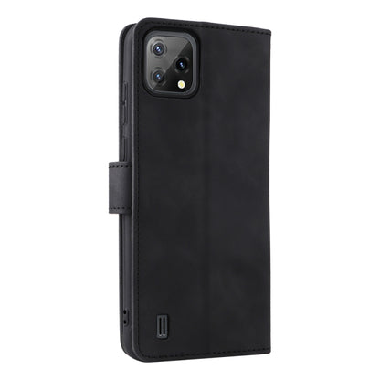 For Blackview A55 Skin Feel Magnetic Buckle Leather Phone Case(Black) - More Brand by buy2fix | Online Shopping UK | buy2fix