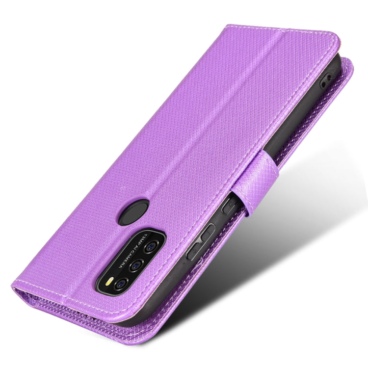 For Blackview A70 2021 Diamond Texture Leather Phone Case(Purple) - More Brand by buy2fix | Online Shopping UK | buy2fix