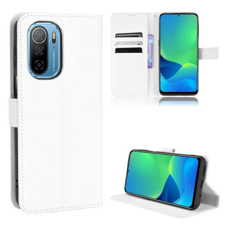 For Ulefone Note 13P Diamond Texture Leather Phone Case(White) - Ulefone Cases by buy2fix | Online Shopping UK | buy2fix