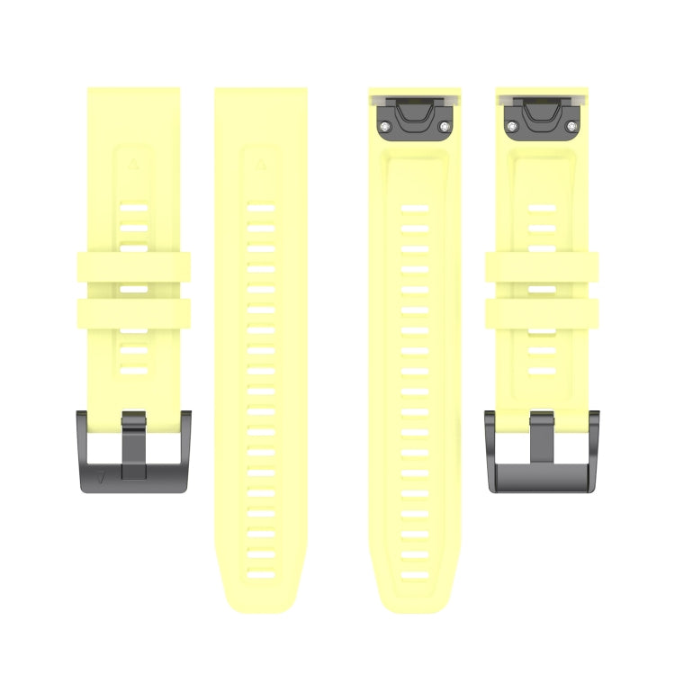 For Garmin Fenix 7S Quick Release Silicone Watch Band(Yellow) - Watch Bands by buy2fix | Online Shopping UK | buy2fix