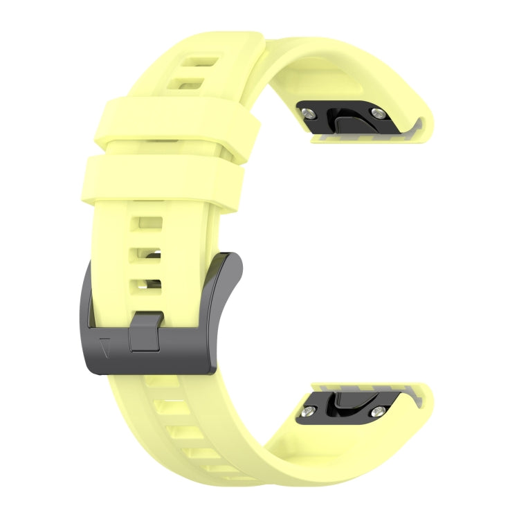 For Garmin Fenix 7S Quick Release Silicone Watch Band(Yellow) - Watch Bands by buy2fix | Online Shopping UK | buy2fix