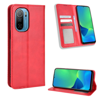 For Ulefone Note 13P Magnetic Buckle Retro Texture Leather Phone Case(Red) - OPPO Cases by buy2fix | Online Shopping UK | buy2fix