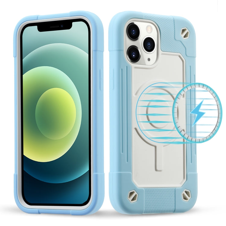 For iPhone 12 Pro Max Colorful Magsafe Magnetic Phone Case(Ice Blue) - iPhone 12 Pro Max Cases by buy2fix | Online Shopping UK | buy2fix