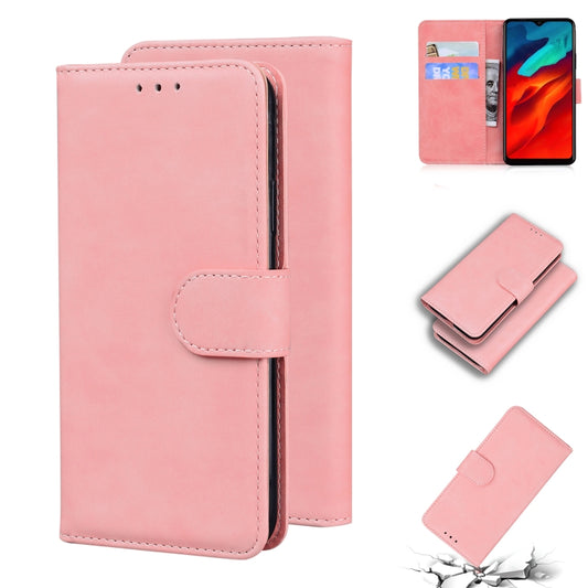 For Blackview A80 Pro Skin Feel Pure Color Flip Leather Phone Case(Pink) - More Brand by buy2fix | Online Shopping UK | buy2fix