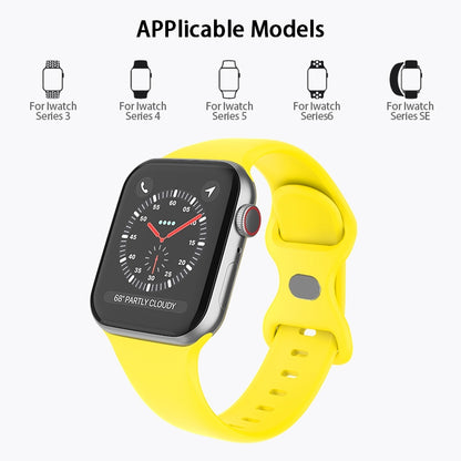 Butterfly Buckle Silicone Watch Band, Size: S For Apple Watch Ultra 49mm&Watch Ultra 2 49mm / Series 9&8&7 45mm / SE 3&SE 2&6&SE&5&4 44mm / 3&2&1 42mm(Black) - Watch Bands by buy2fix | Online Shopping UK | buy2fix